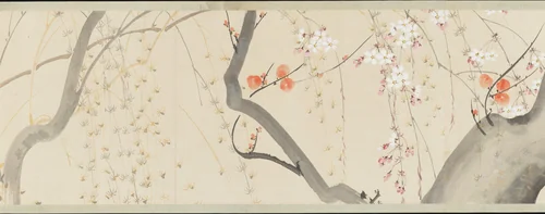 Flowers of the Four Seasons by Sakai Hōitsu (酒井抱一), painting, 1815