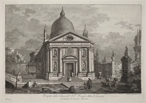Prospetto della Chiesa del SS. Rosario detta de' Gesuati by Joseph Wagner, Canaletto, print, 1742