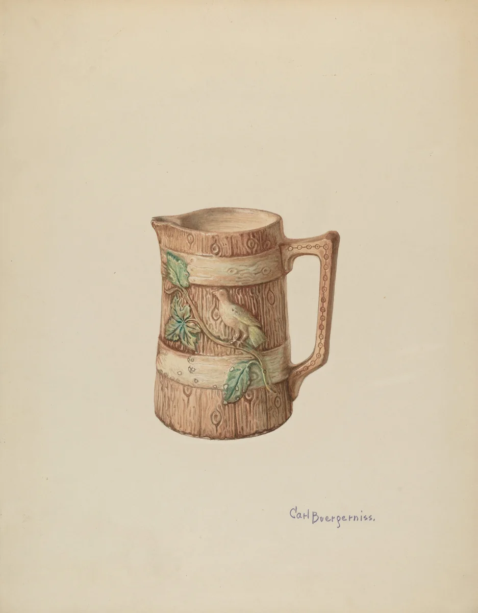 Pitcher by Carl Buergerniss, index of american design, 1940