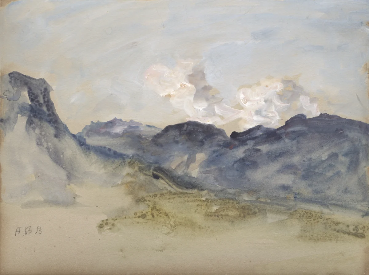 In the Alps by Hercules Brabazon Brabazon, drawing, 1847-1906