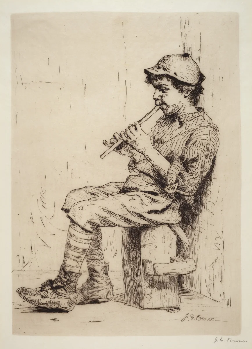 Business Neglected by John George Brown, print, 1884