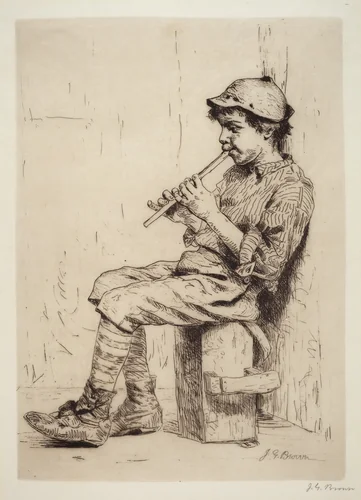 Business Neglected by John George Brown, print, 1884