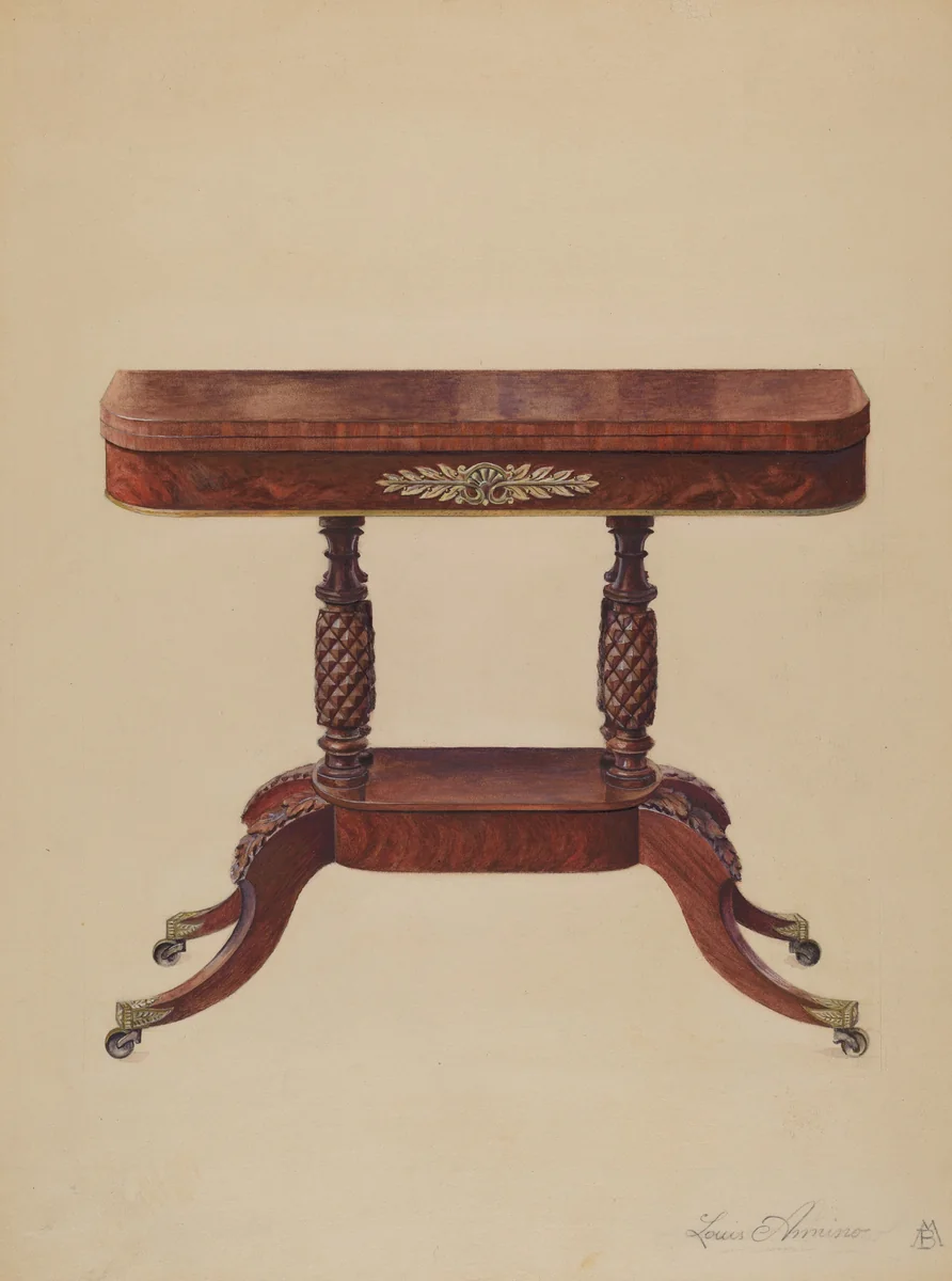 Card Table by Louis Annino, index of american design, 1936