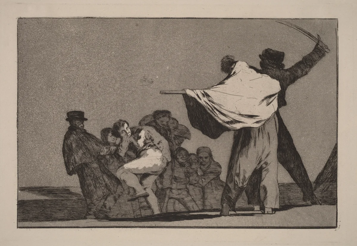 Disparate conocido (Well-Known Folly) by Francisco Goya, print, 1816