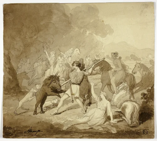 Scene from Cymbeline by Samuel John Stump, drawing, 1803-1863
