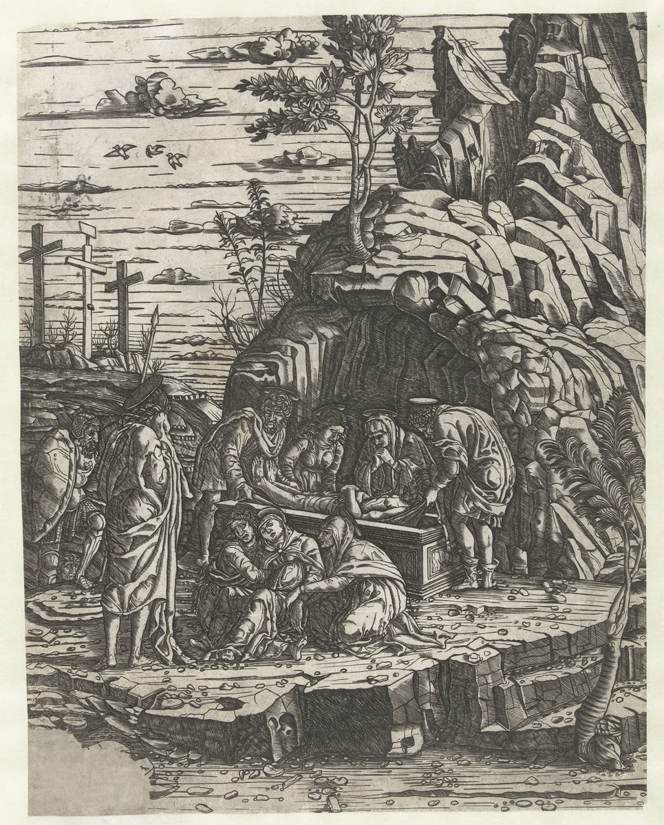 Graflegging van Christus by Unknown, print, 1475-1480