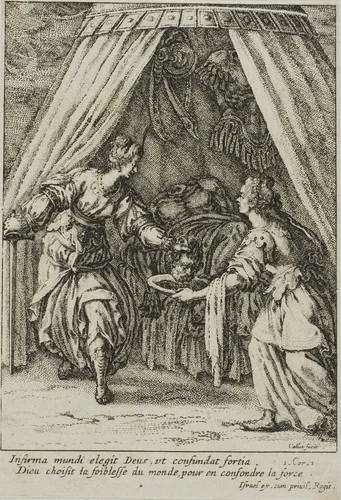 Judith with the Head of Holofernes by Jacques Callot, print, 1612-1635