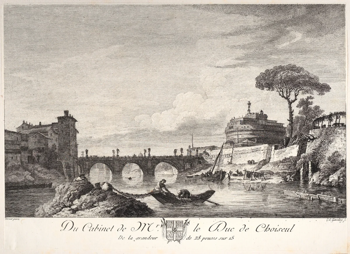 Castle St. Angelo by Joseph Vernet, print, 1767-1777