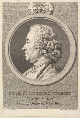 Portrait of Charles-Antoine Jombert by Augustin de Saint-Aubin, print, 1770