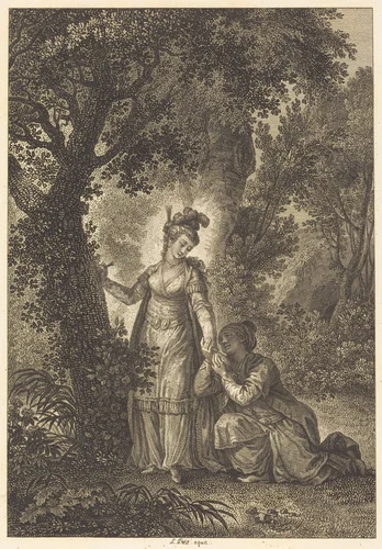 La fiancee du roi de Garbe: L'arbre by Jean Honoré Fragonard, print, 1760-1812