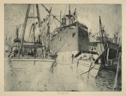 Chelsea Docks, Loading the Ship by Charles Frederick William Mielatz, print, 1907