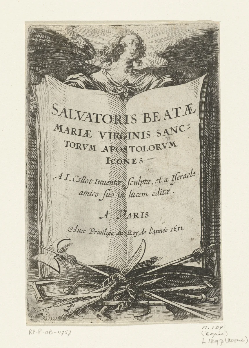 Titelprent voor de prentreeks 'Christus, Maria en de apostelen' (kopieën naar 'De grote apostelen') by anonymous, print, 1631-1699