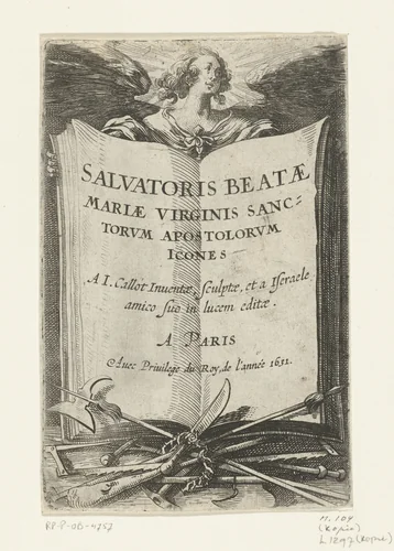 Titelprent voor de prentreeks 'Christus, Maria en de apostelen' (kopieën naar 'De grote apostelen') by anonymous, print, 1631-1699