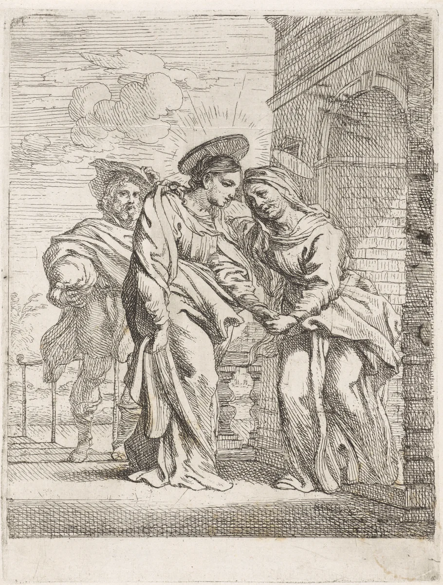 Visitatie by Cornelis Schut, print, 1618-1655