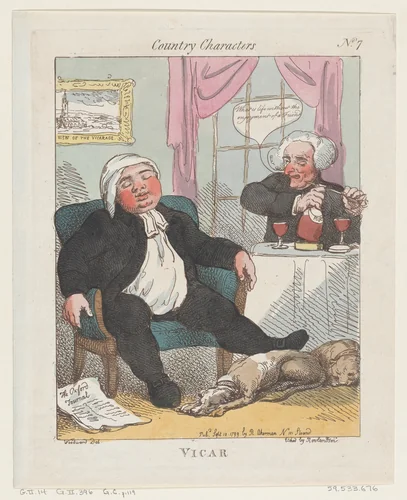 Vicar by Thomas Rowlandson, print, 1799