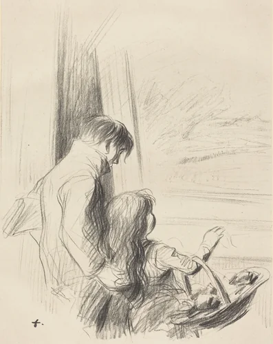 Un tableau de papa! (1ère planche) (A Painting of Daddy's!) (first plate) by Jean-Louis Forain, print, 1892-1902