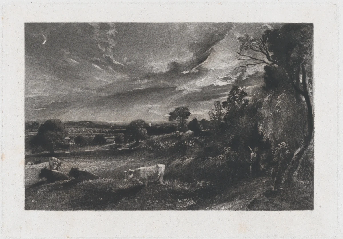Summer Evening by David Lucas, print, 1829