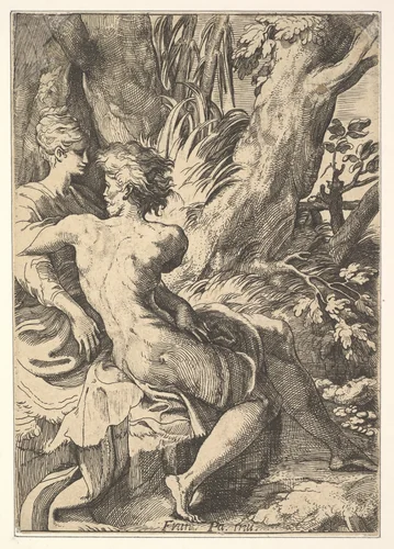 The Lovers by anonymous, print, 1600-1699