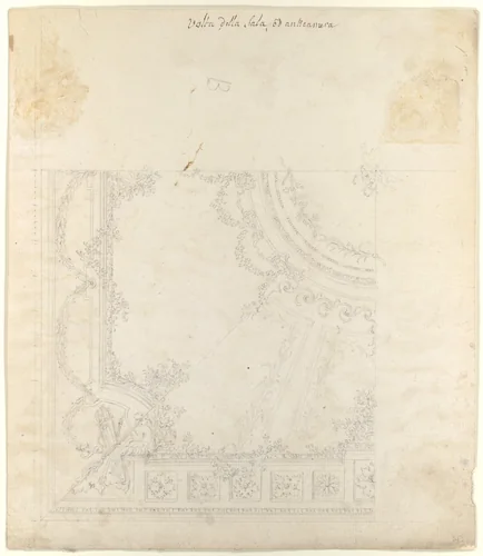 Design for Ceiling by Leonardo Marini, drawing, 1700-1800