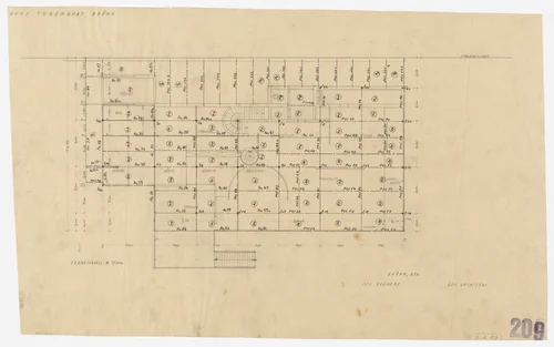 Tugendhat House, Brno, Czech Republic (Ground floor plan) by Ludwig Mies van der Rohe, mies van der rohe archive, 1928