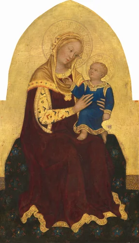 Madonna and Child Enthroned by Gentile da Fabriano, painting, 1420