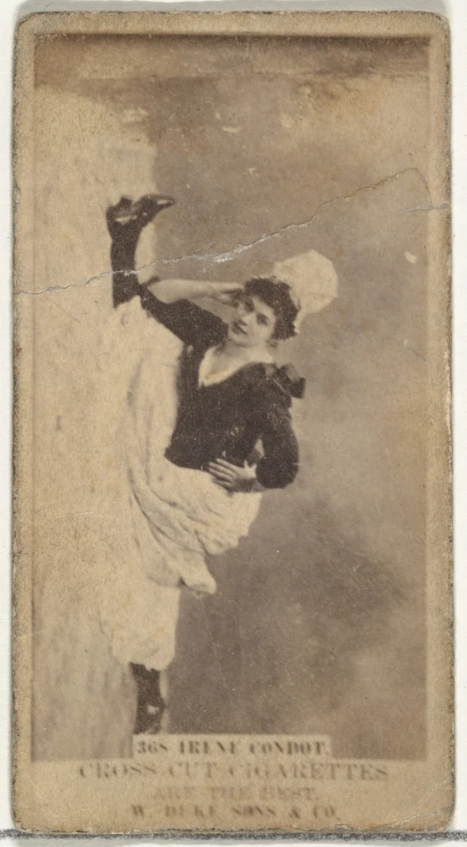 Card Number 368, Irene Condot, from the Actors and Actresses series (N145-3) issued by Duke Sons & Co. to promote Cross Cut Cigarettes by W. Duke, Sons & Co., photograph, 1880-1889