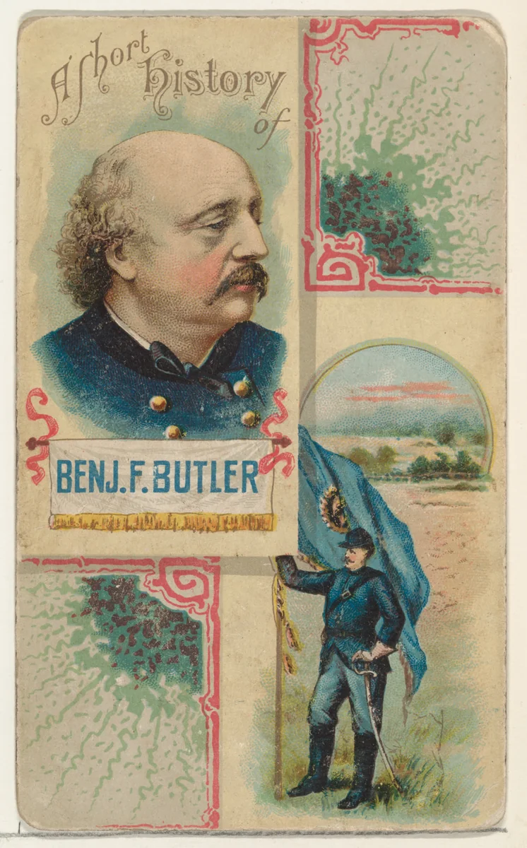 A Short History of General Benjamin F. Butler, from the Histories of Generals series (N114) issued by W. Duke, Sons & Co. to promote Honest Long Cut Smoking and Chewing Tobacco by W. Duke, Sons & Co., print, 1888