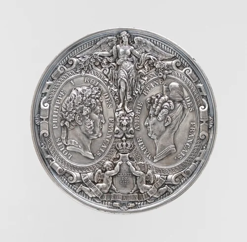 Commemoration of the visit of Louis-Philippe, Queen Marie-Amélie and the Royal children to the Mint by Jean-Jacques Barre, metalwork, 1833