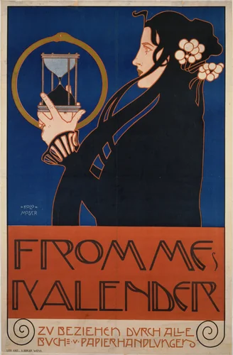 Poster for a Religious Calendar (Fromme Kalender) by Koloman Moser, design, 1903