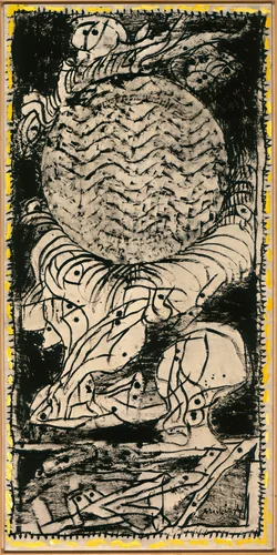 Pont à Mousson by Pierre Alechinsky, painting, 1985