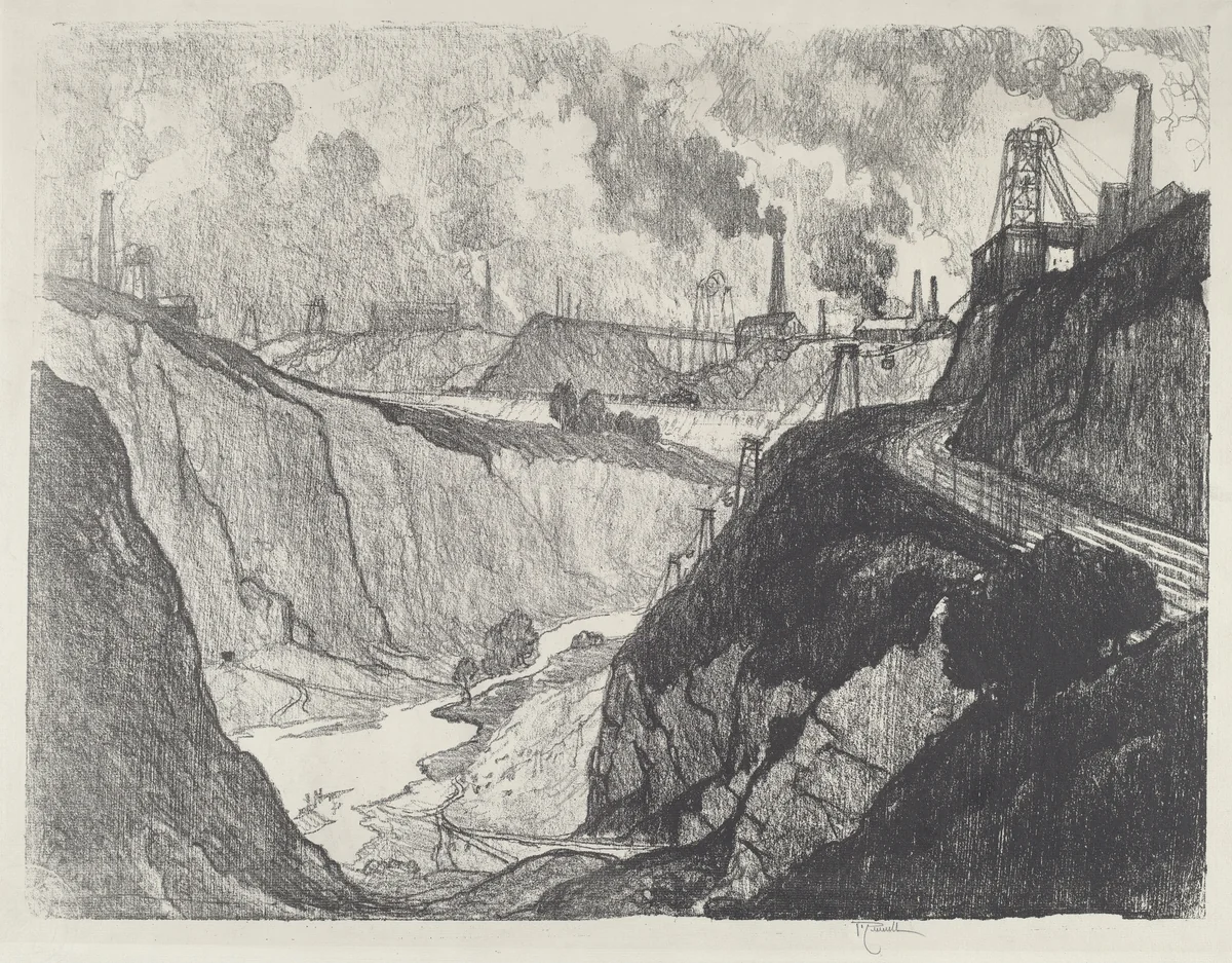 The Iron Mine by Joseph Pennell, print, 1916