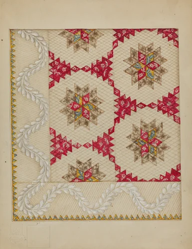 Patchwork Quilt by Irene Schaefer, index of american design, 1936