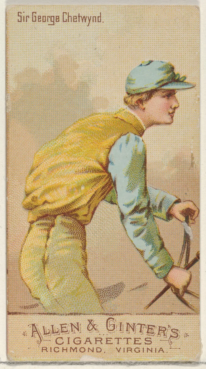 Sir George Chetwynd, from the Racing Colors of the World series (N22b) for Allen & Ginter Cigarettes by Allen & Ginter, print, 1888
