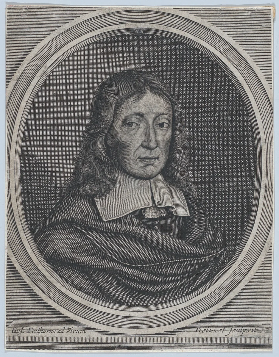 John Milton by William Faithorne, print, 1670