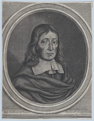 John Milton by William Faithorne, print, 1670
