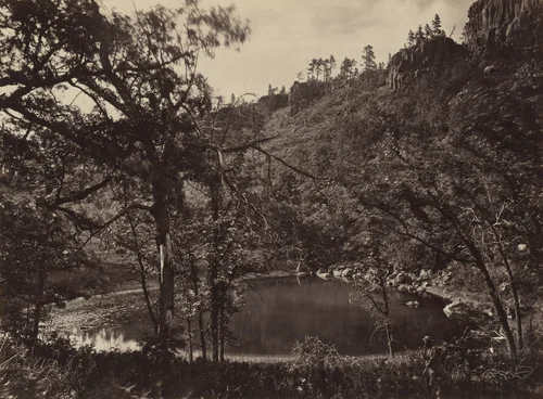 Apache Lake, Sierra Blanca Range, Arizona by Timothy O'Sullivan, photograph, 1871