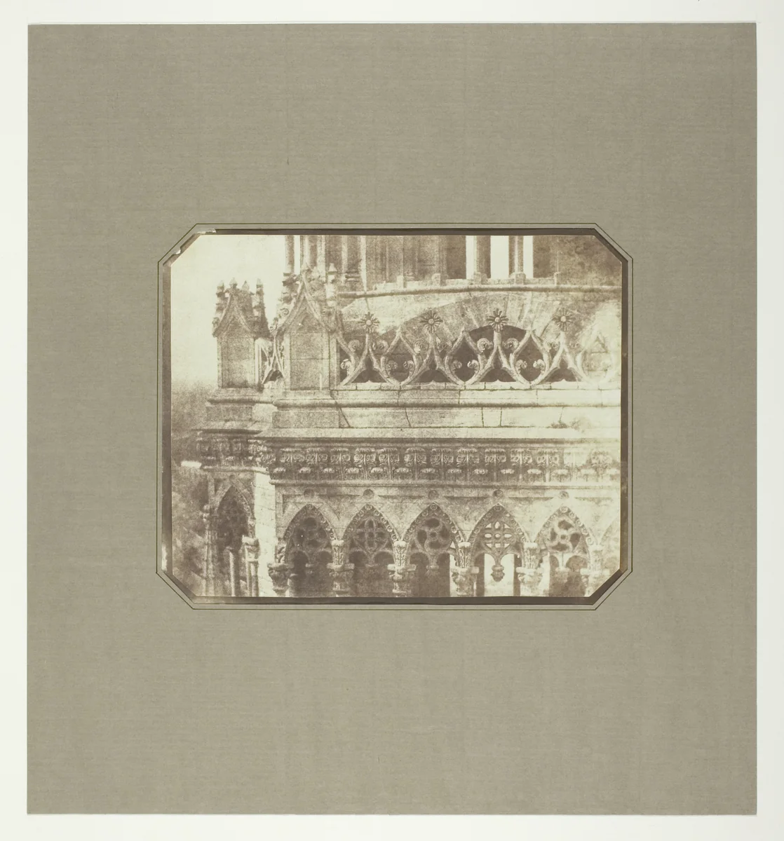 "One of the Towers of Orleans Cathedral, as Seen from the Opposite Tower" by William Henry Fox Talbot, photograph, 1843