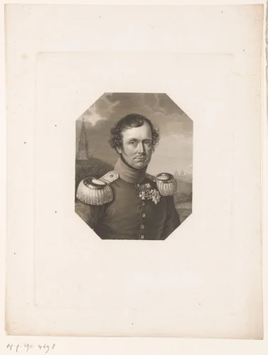 Portret van Friedrich Wilhelm III van Pruisen by G.W. Lehmann, print, 1800-1899