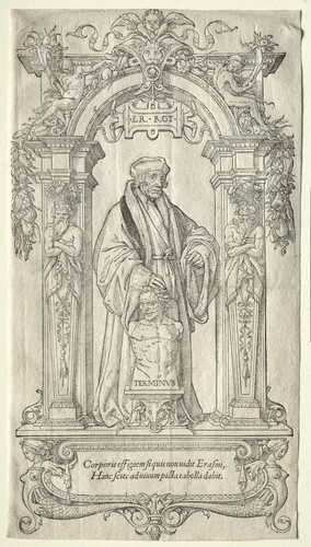 Erasmus of Rotterdam by Hans Holbein the Younger, print, 1515-1530