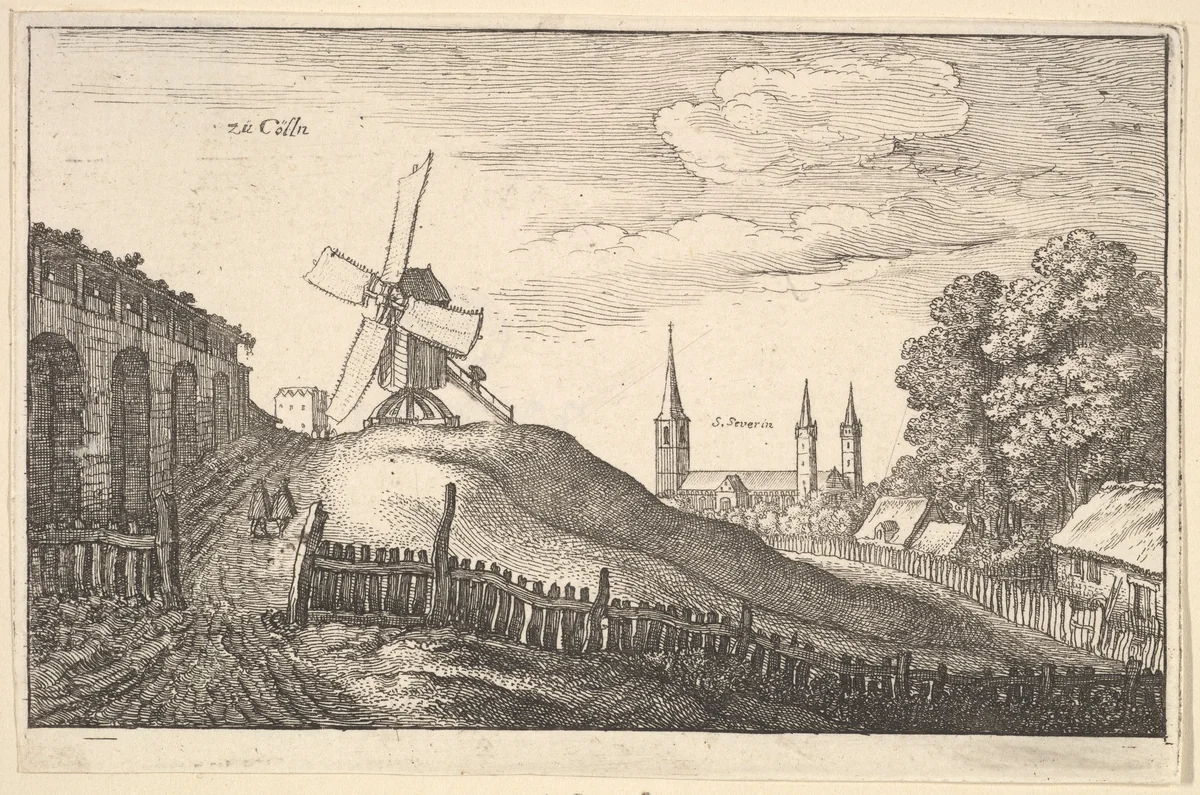 Zü Cölln (Cologne), from "European Views" by Wenceslaus Hollar, print, 1643