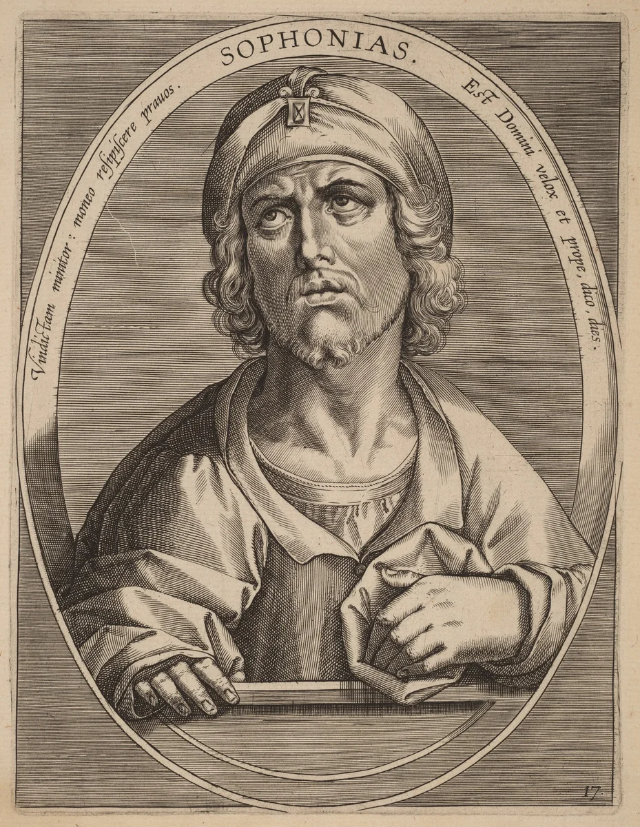 Sophonias by Theodor Galle; Jan van der Straet, print, 1613