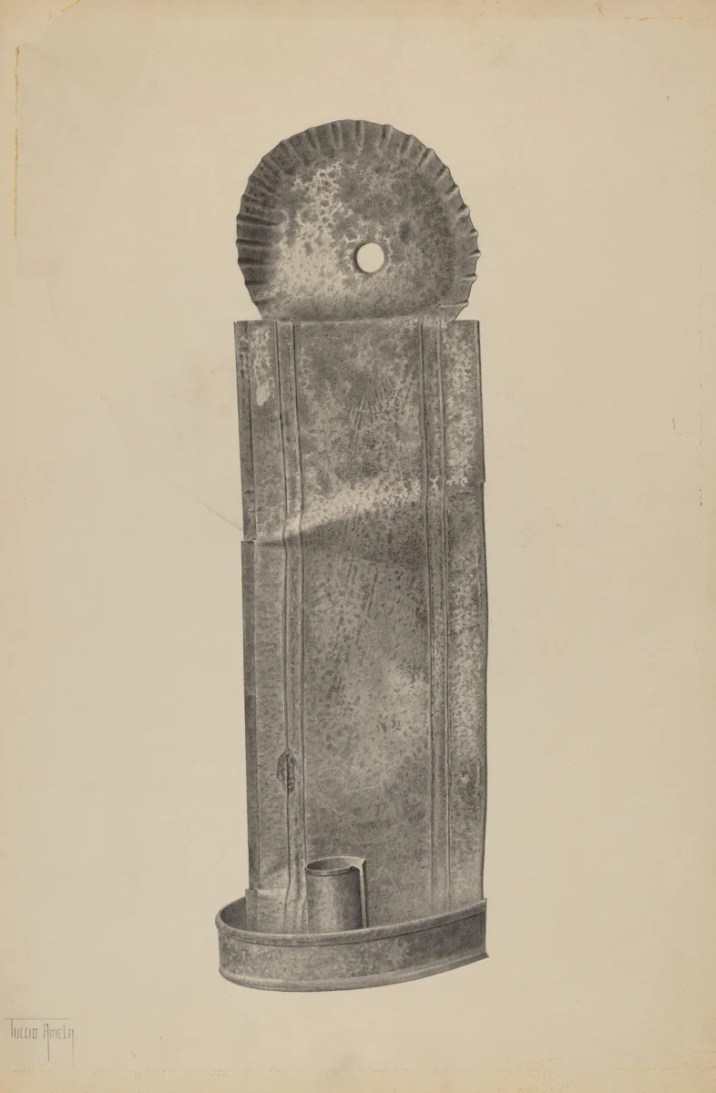 Candle Sconce by Amelia Tuccio, index of american design, 1940