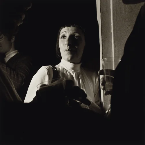 Gallery Opening, New York City by Larry Fink, photograph, 1974