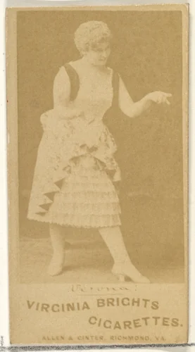 Verona, from the Actors and Actresses series (N45, Type 1) for Virginia Brights Cigarettes by Allen & Ginter, photograph, 1885-1891