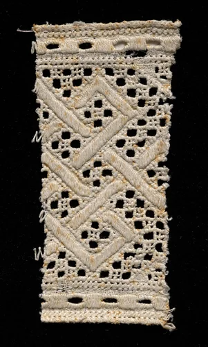 Needlepoint (Cutwork) Lace Insertion by Unknown, textile, 1500-1599