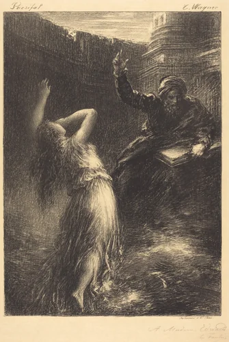 Evocation of Kundry (2nd plate) by Henri Fantin-Latour, print, 1883