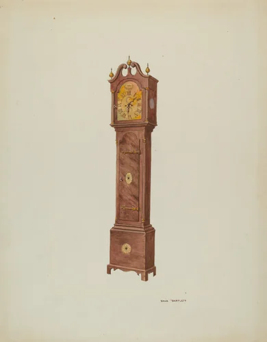 Grandfather Clock, Angular View by Dana Bartlett, index of american design, 1937