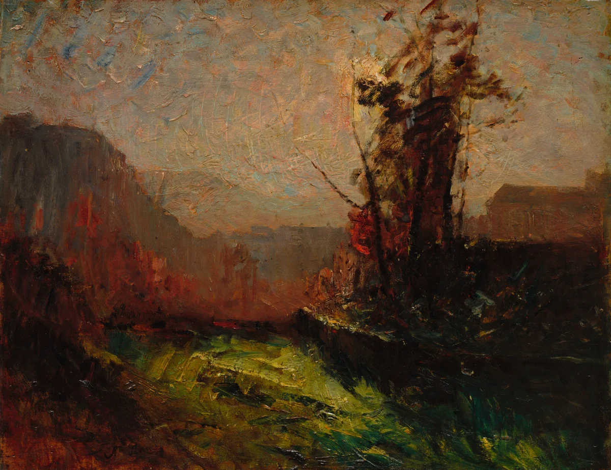 Crémieu, Seen from Chaillonnette by François-Auguste Ravier, painting, 1862-1877