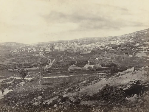 Nazareth, from the East, with the Well of the Virgin (#595) by Francis Frith, photograph, 1860