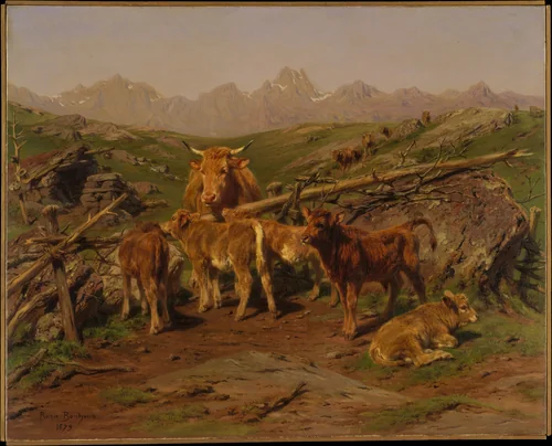 Weaning the Calves by Rosa Bonheur, painting, 1879